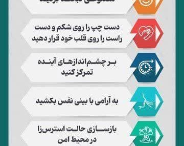 اینفوگرافیک | غلبه بر استرس با پنج راهکار ساده!