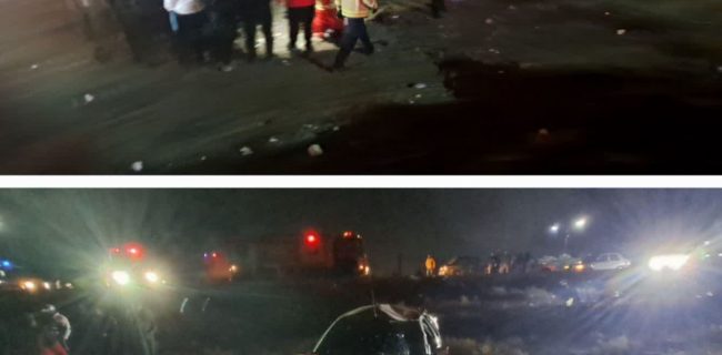 حادثه عجیب در جاده قدیم رباط کریم به پرند/ واژگونی همزمان ۲ خودرو با سه مصدوم