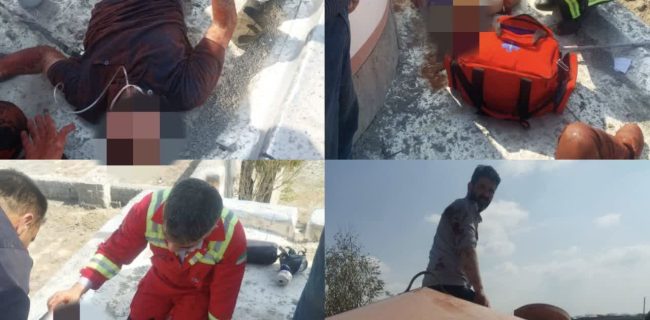 حادثه ای عجیب در رباط کریم: دو شهروند در تانکر آب زندانی شدند!